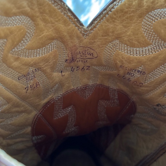 Justin Cowgirl Heeled Leather Exotic Lizard
Stitched Tall Western Boots 7.5 - Picture 6 of 16